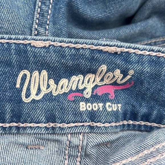 Wrangler Y2K Distressed Denim Jorts Cut-Off Bermuda Jean Shorts - Picture 8 of 16